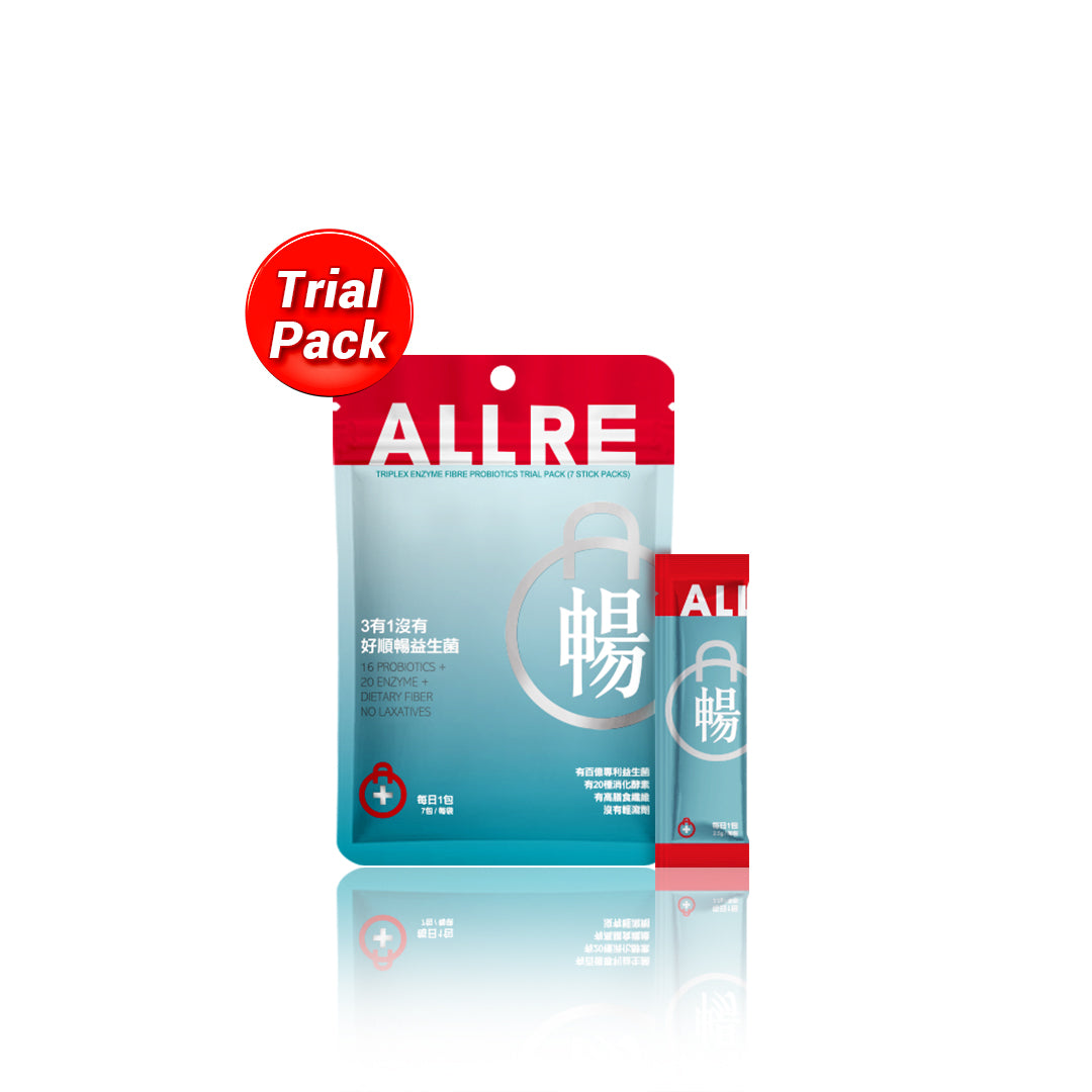 ALLRE Triplex Enzim Gentian Probiotik (2.5g/pek batang; 7 pek kayu/beg)