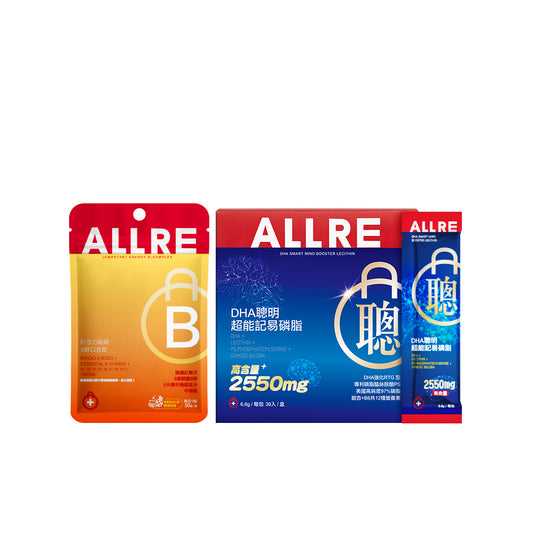 ALLRE Jumpstart Energy B-Complex + DHA Smart Mind Booster Lecithin