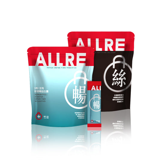 ALLRE Triplex Enzyme Fiber Probiotics + Voluminous Fortifying Collagen