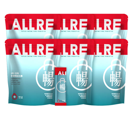 ALLRE Triplex Enzyme Fiber Probiotics (2.5g/pek batang; 30 pek batang/beg) x6 beg