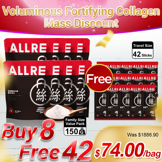 ALLRE Voluminous Fortifying Collagen (150G/beg) x8 Voluminous Fortifying Collagen Percuma (7G x 14 batang)