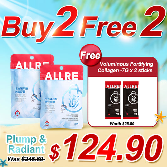 ALLRE Water Glow Dewy Skin Capsules (30 kapsul/beg) x2 beg